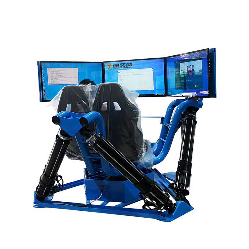 Plateforme de simulation de course à double siège et triple écran 6DOF
